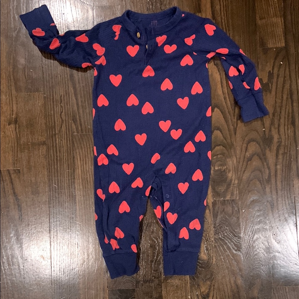 Heart Print Kids One Piece